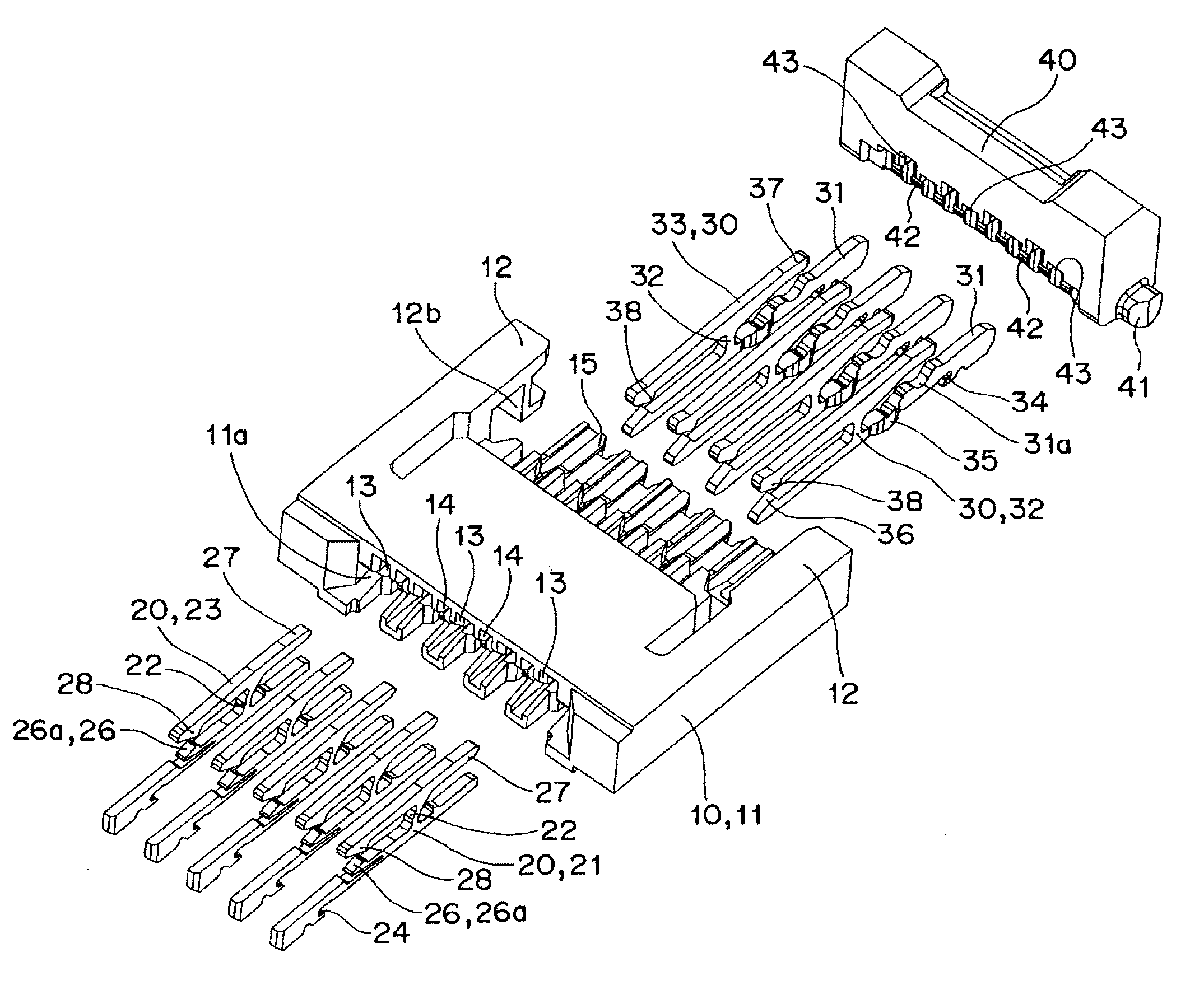 Connector connection terminal and connector using the same