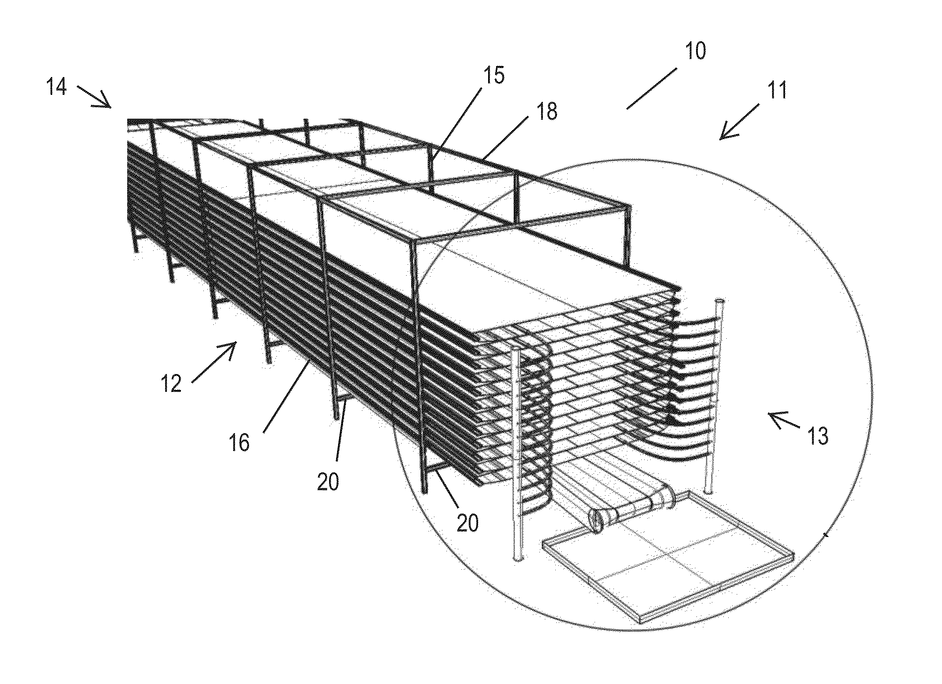 Bioreactors supported within a rack framework and methods of cultivating microorganisms therein