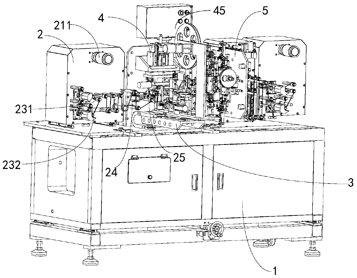 Adhesive mounting mechanism, full-automatic pole piece manufacturing machine and battery core winding equipment