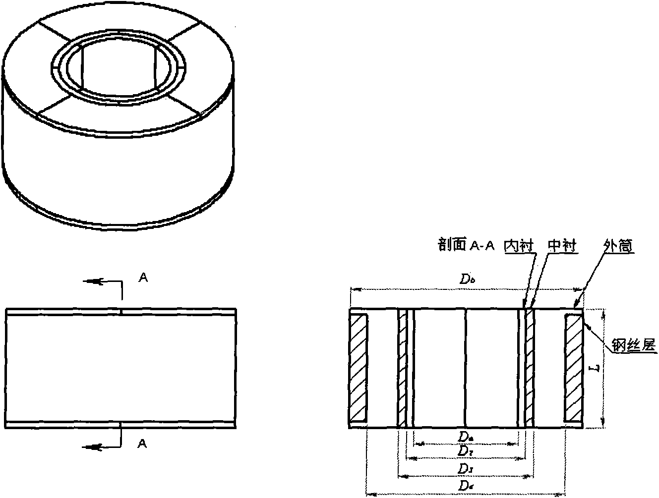 Design method of subdivision-combination recipient under full prestressing field and structure thereof