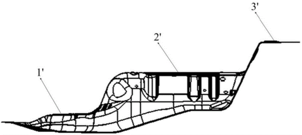 Floor in cab as well as drawing process and die for floor