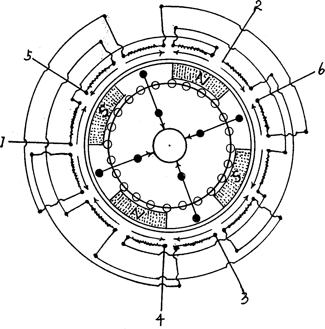 Variable-frequency speed-regualting triphase permanent-magnet synchronous motor