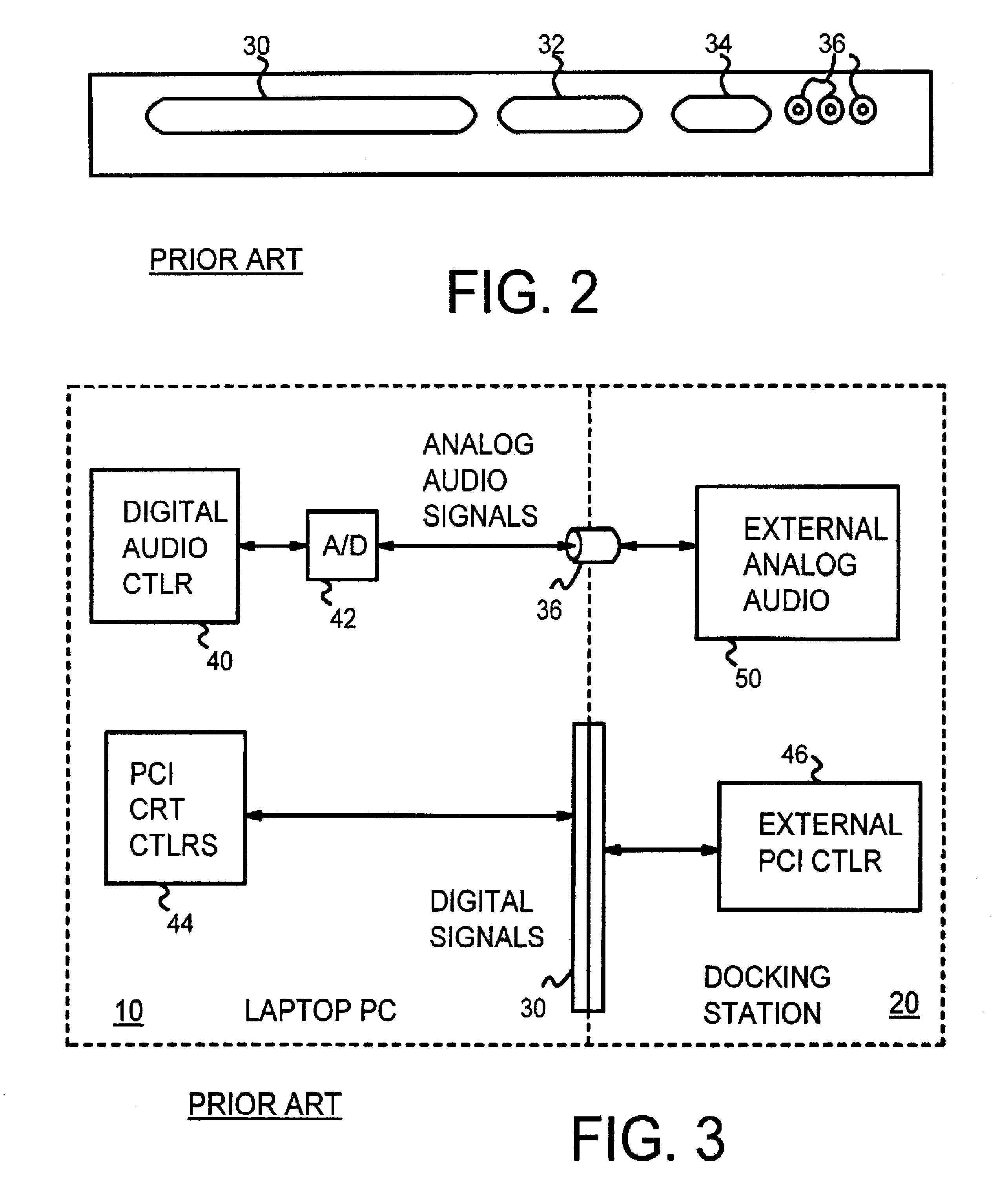 Portable-PC audio system with digital-audio links to external audio in a docking station