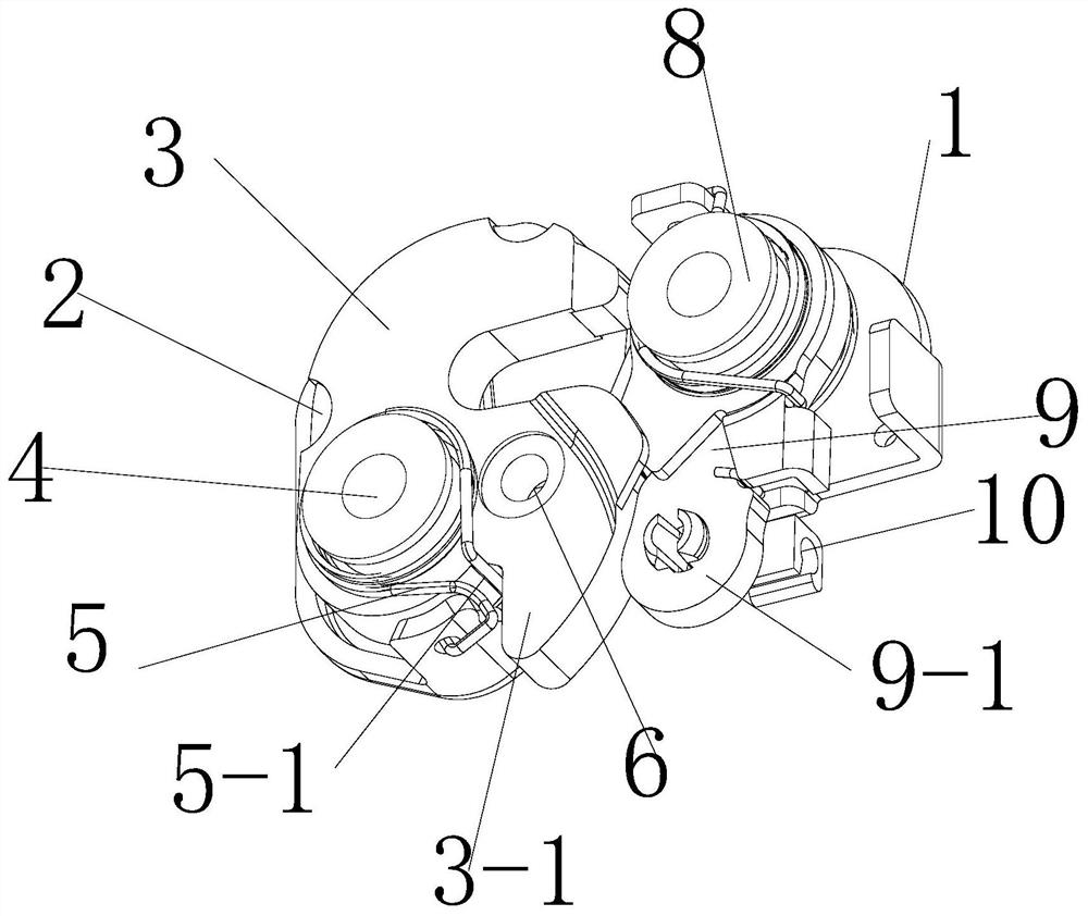 Novel first-gear seat backrest lock