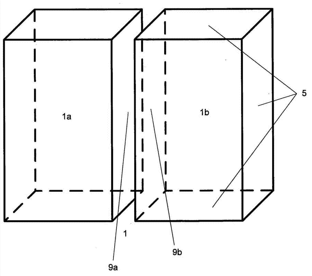 Plate heat exchanger with several modules connected by sheet-metal strips