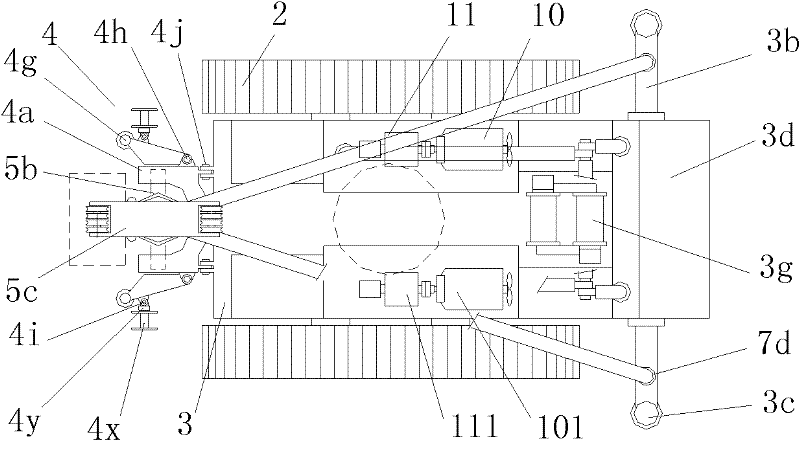 Crawler-type pile frame and method for mounting same