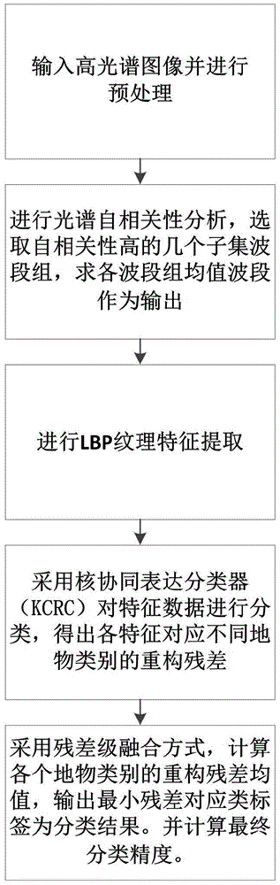 Nuclear coordinated expression-based hyperspectral image classification method