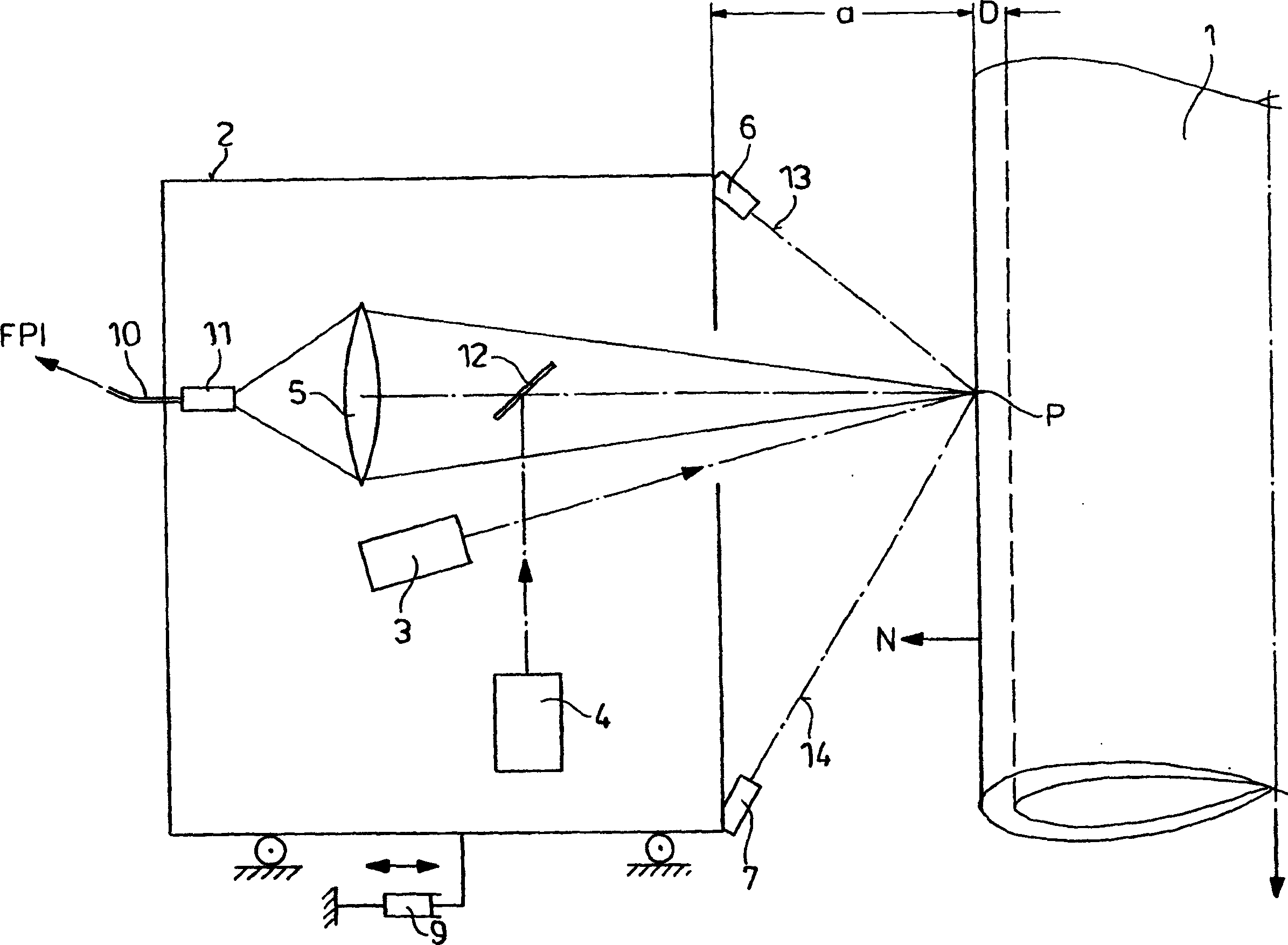 Device for measuring pipe wall thickness in pipe press