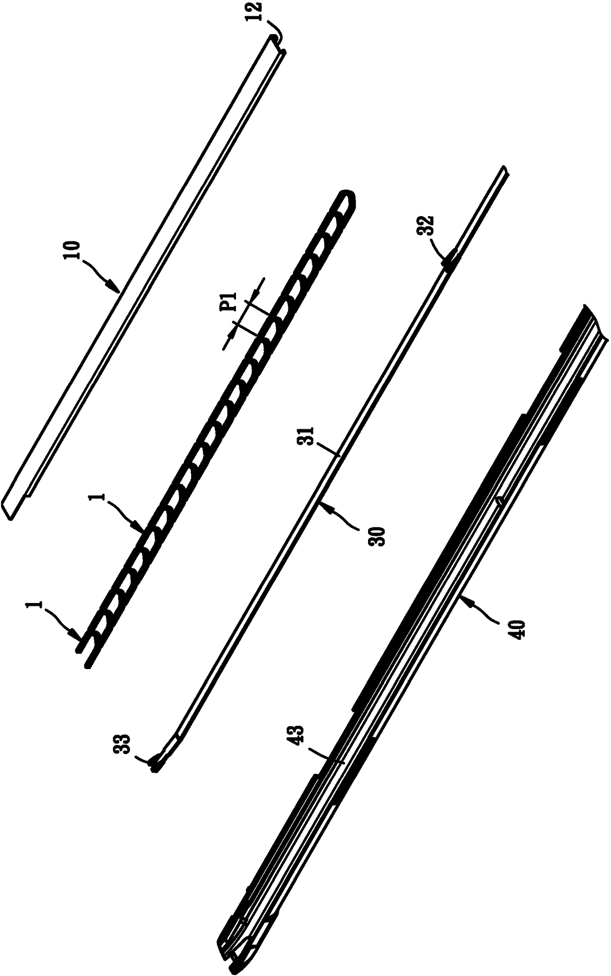 Clip nail pusher structure for clip applier