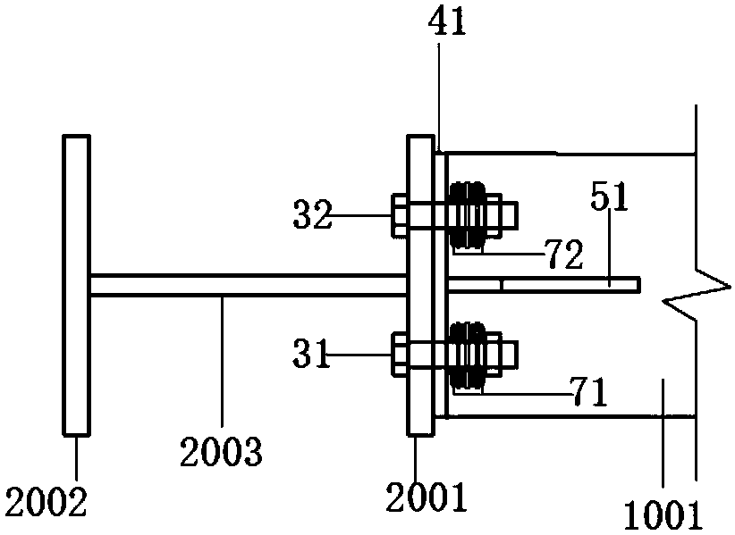 Self-resetting beam-column anti-seismic joint based carbon fiber disc spring