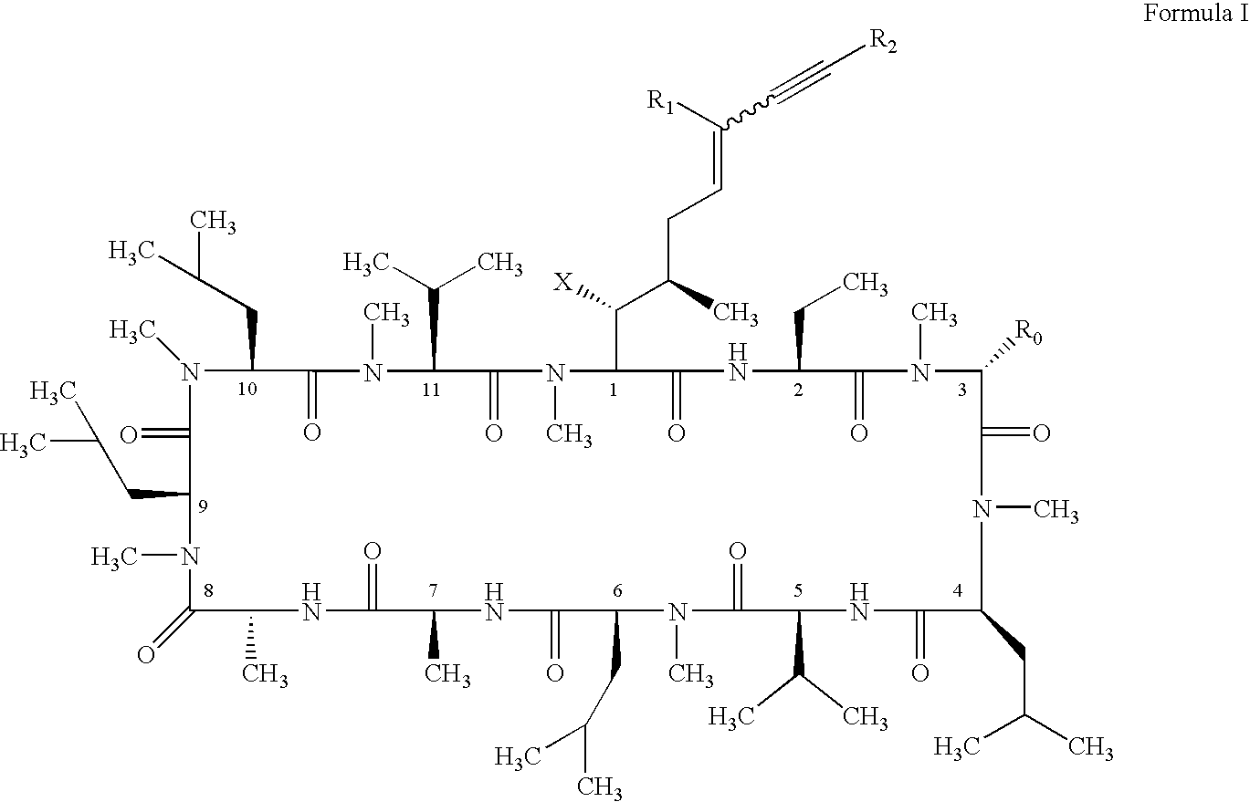 Cyclosporin alkyne analogues and their pharmaceutical uses