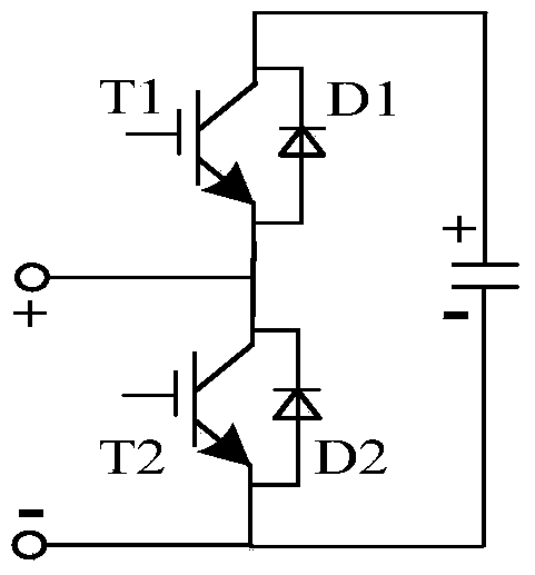 Submodule topology for modular multi-level transverter and application of modular multi-level transverter