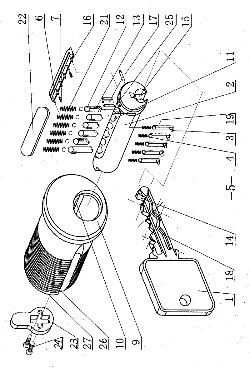 High-safety angle locking cam and key