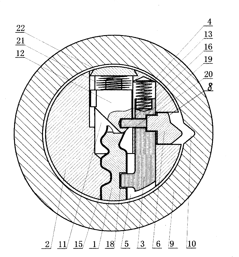 High-safety angle locking cam and key