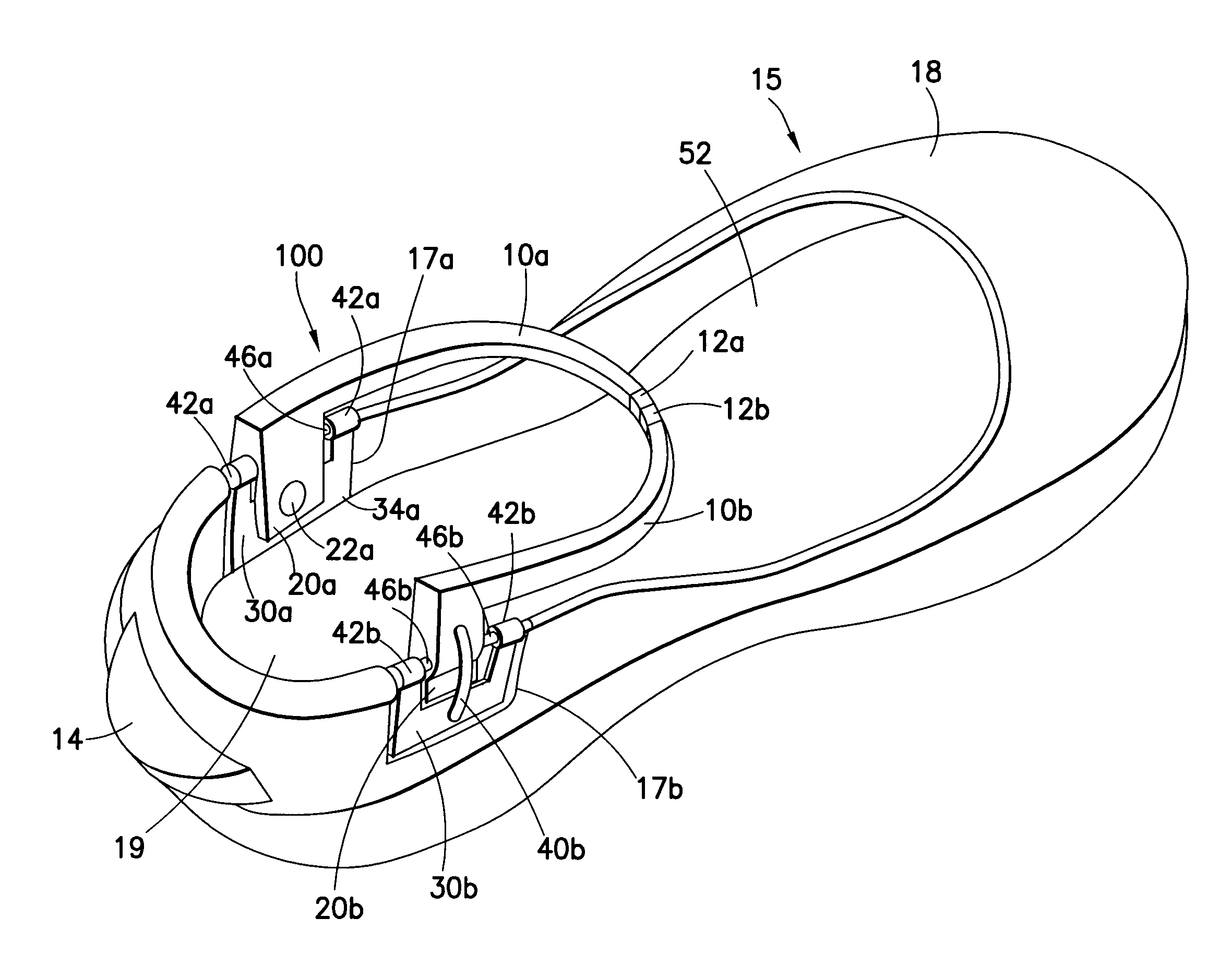 Hands-free step-in closure apparatus