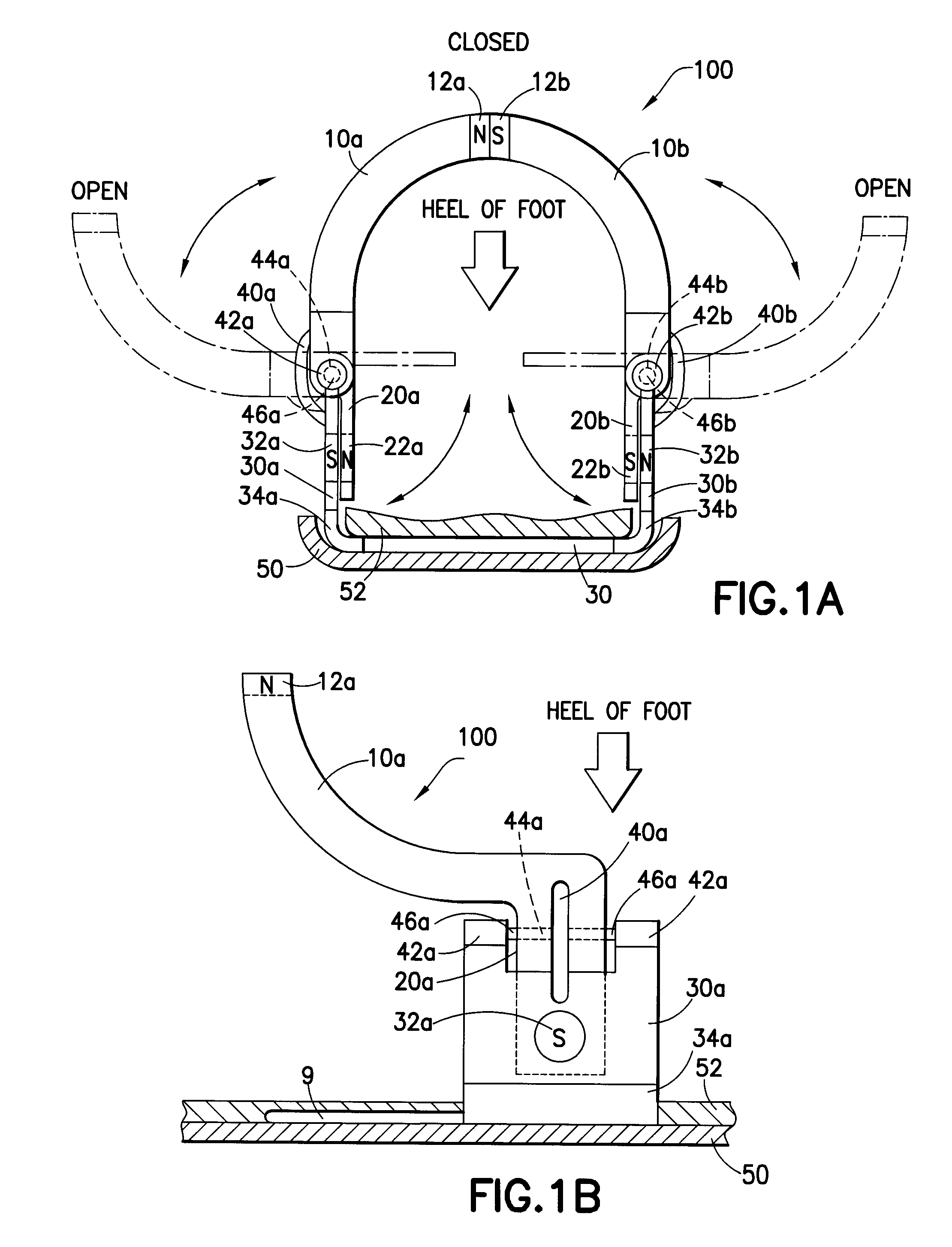 Hands-free step-in closure apparatus