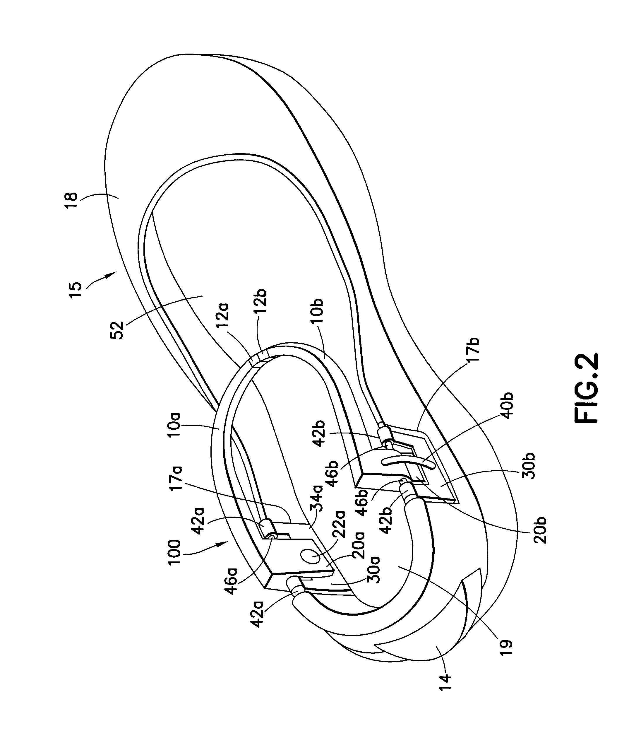 Hands-free step-in closure apparatus