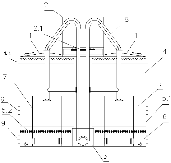 Double-box gravity valveless filter