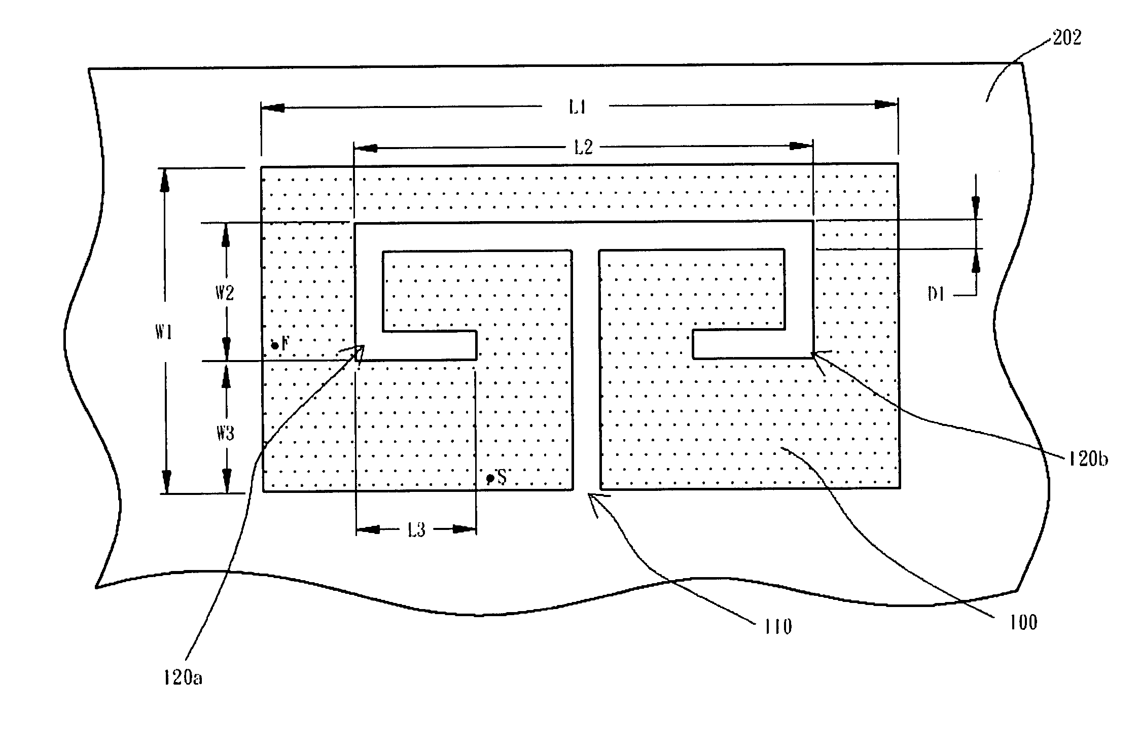 Microstrip antenna having slot structure