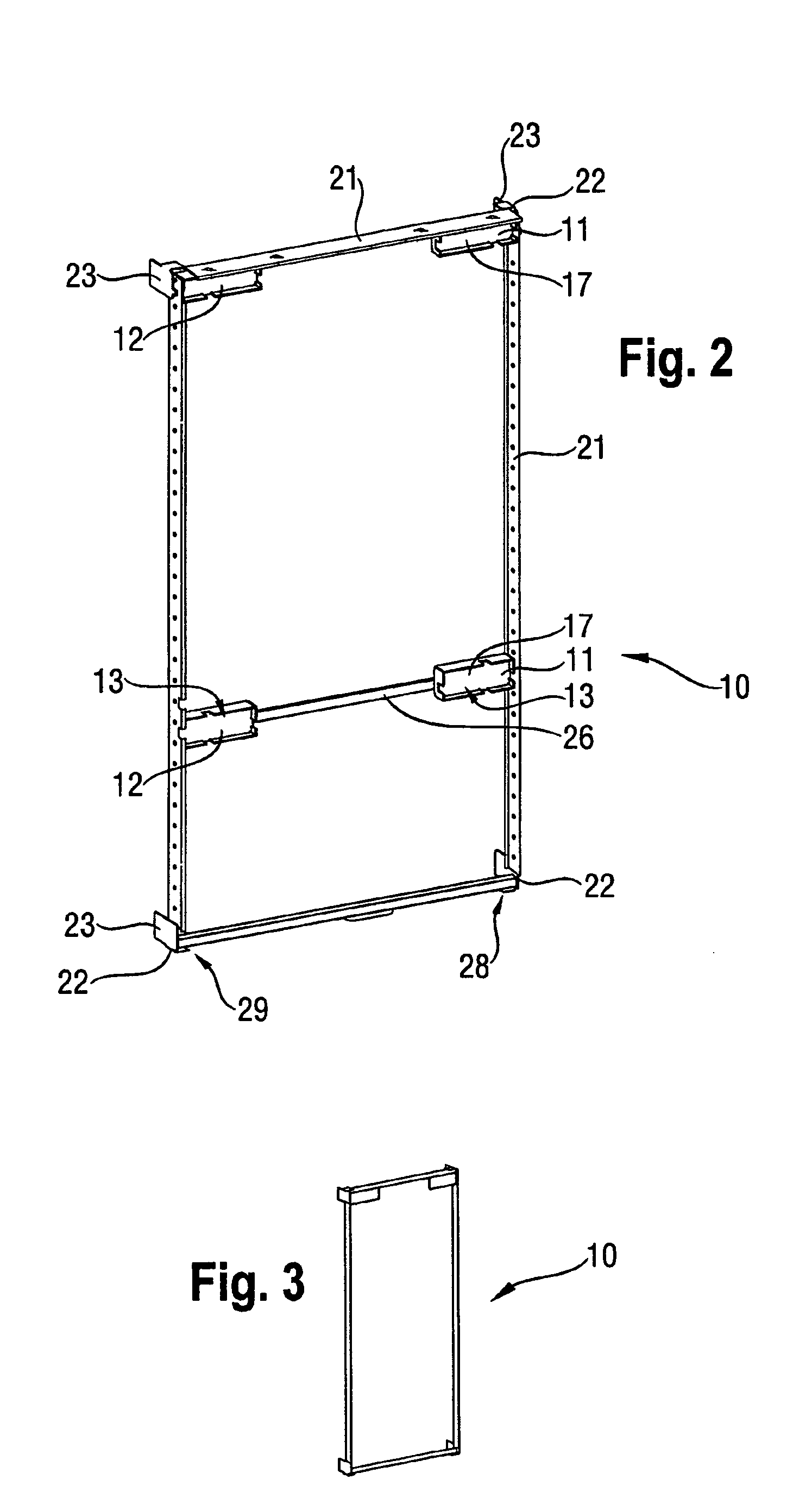 Refrigerator or freezer comprising a reinforcement frame