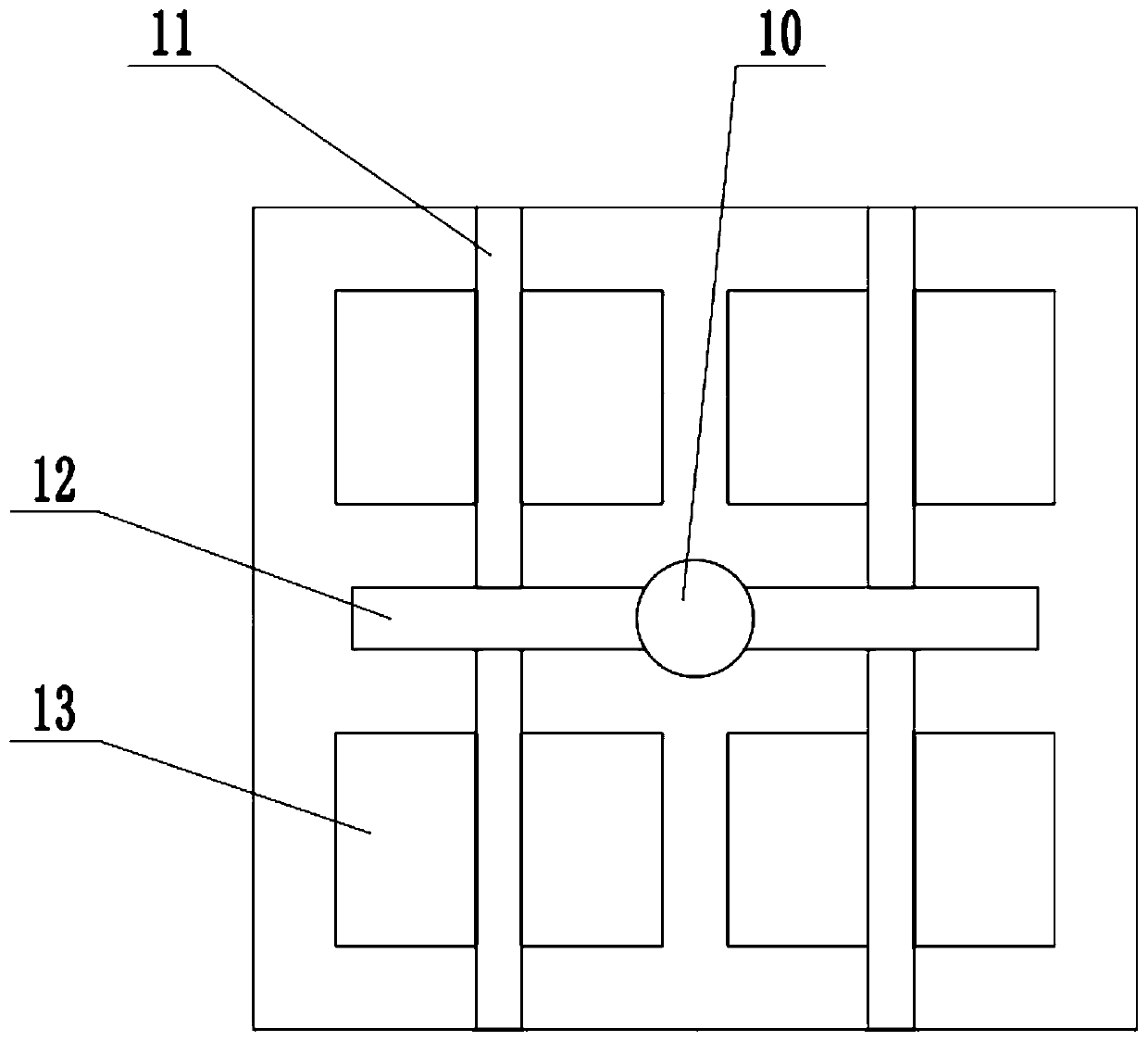 Swing-type paint mixing device for construction of roads and bridges