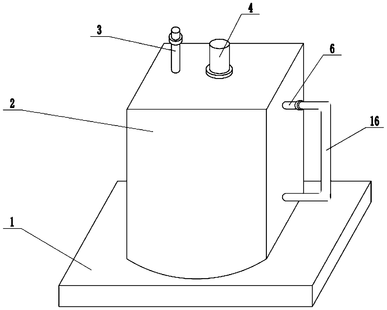 Swing-type paint mixing device for construction of roads and bridges