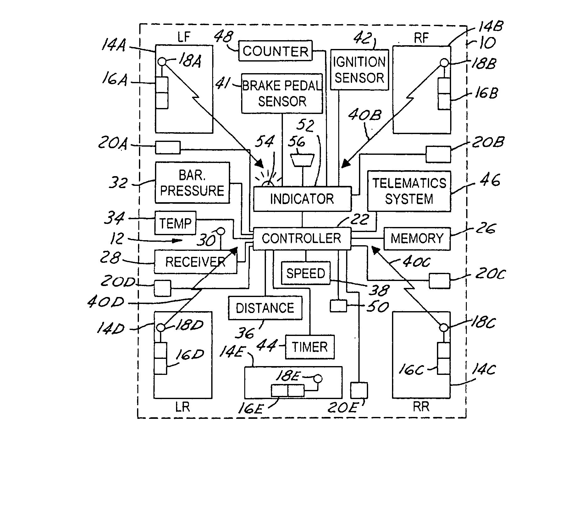 Method and apparatus for detecting leakage rate in a tire pressure monitoring system