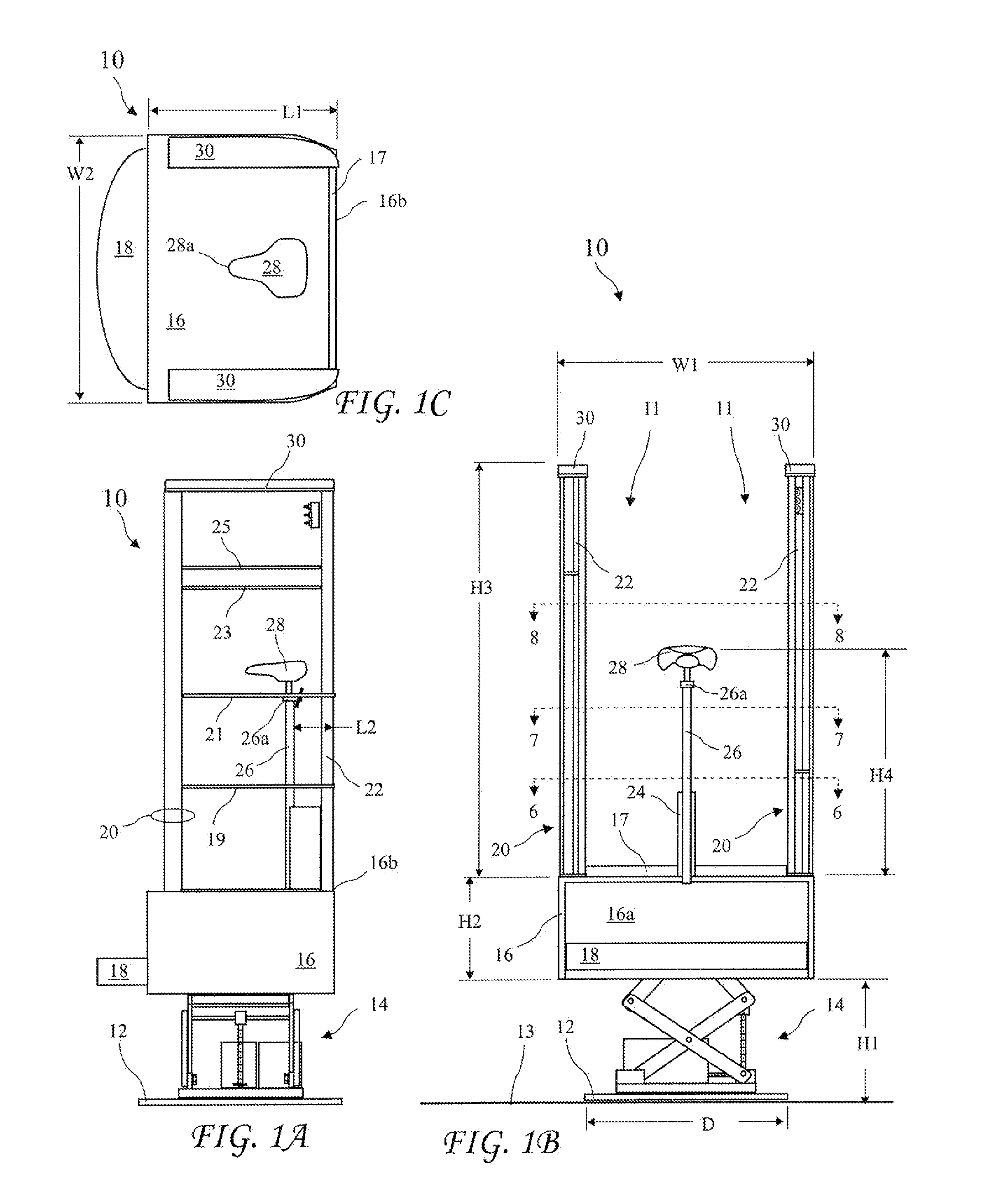 Elevating and Rotating Ultrasound Patient Stand