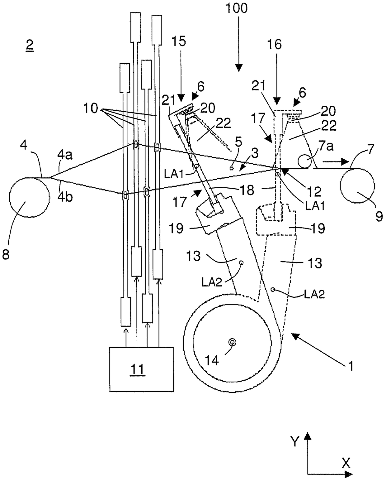 Monitoring device for loom, loom and monitoring method