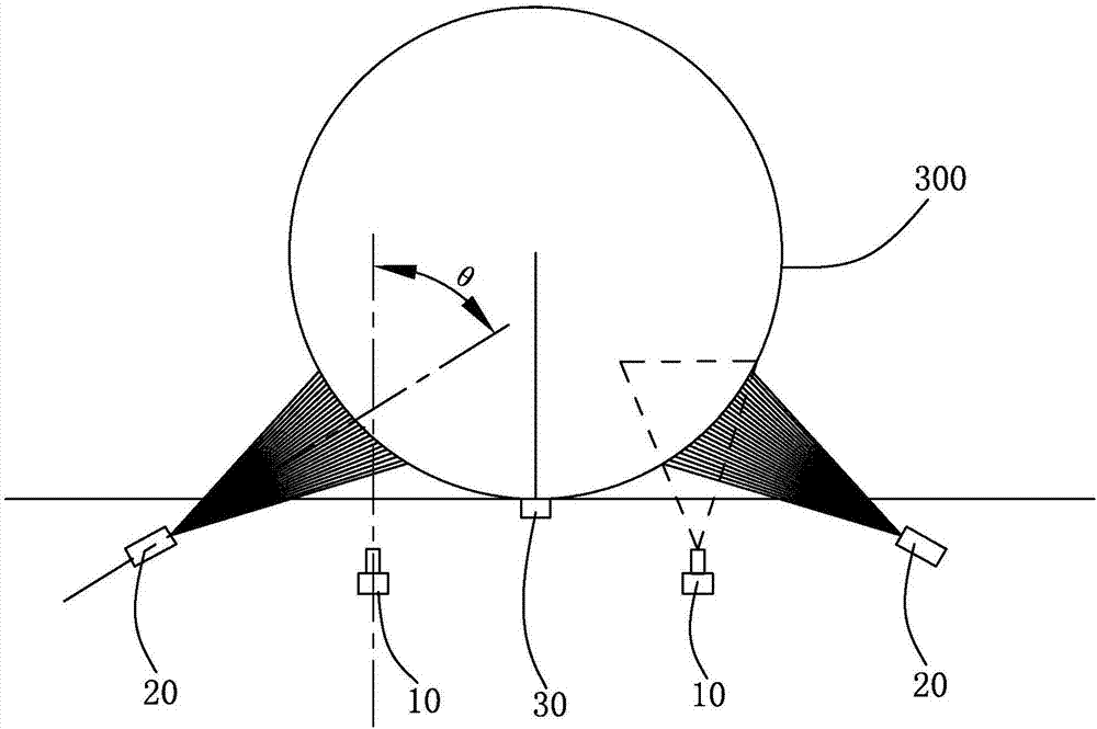 Rail wheel tread scratch detection method