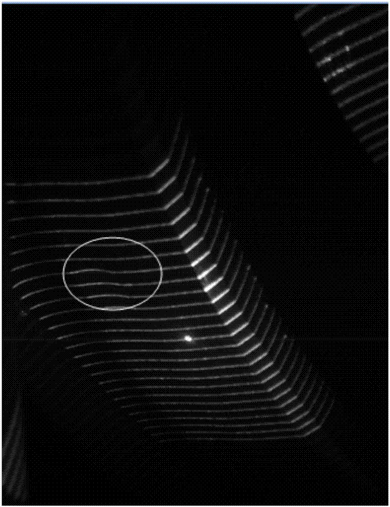 Rail wheel tread scratch detection method