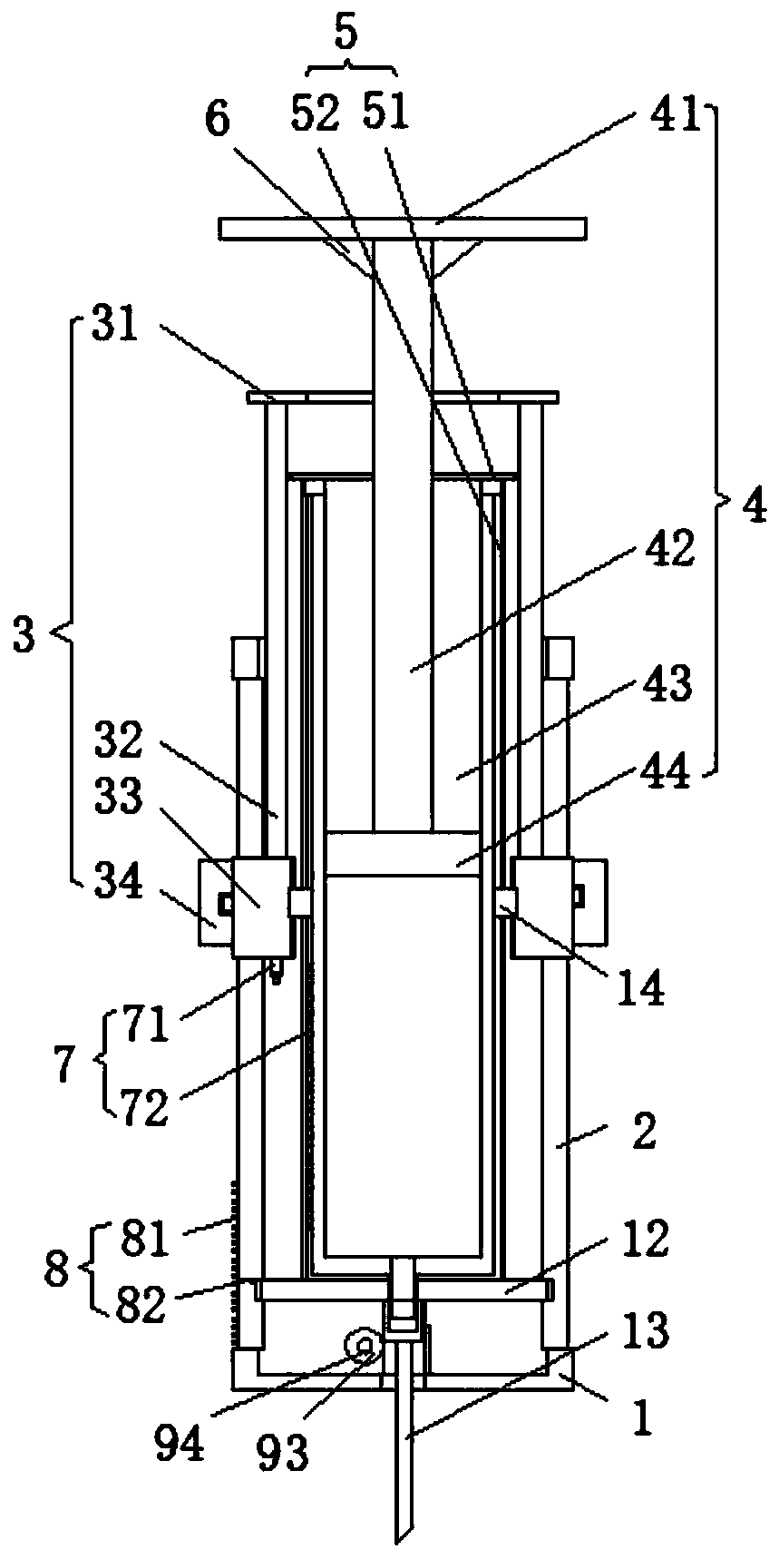 Positioning type anesthetic needle for intraspinal anesthesia