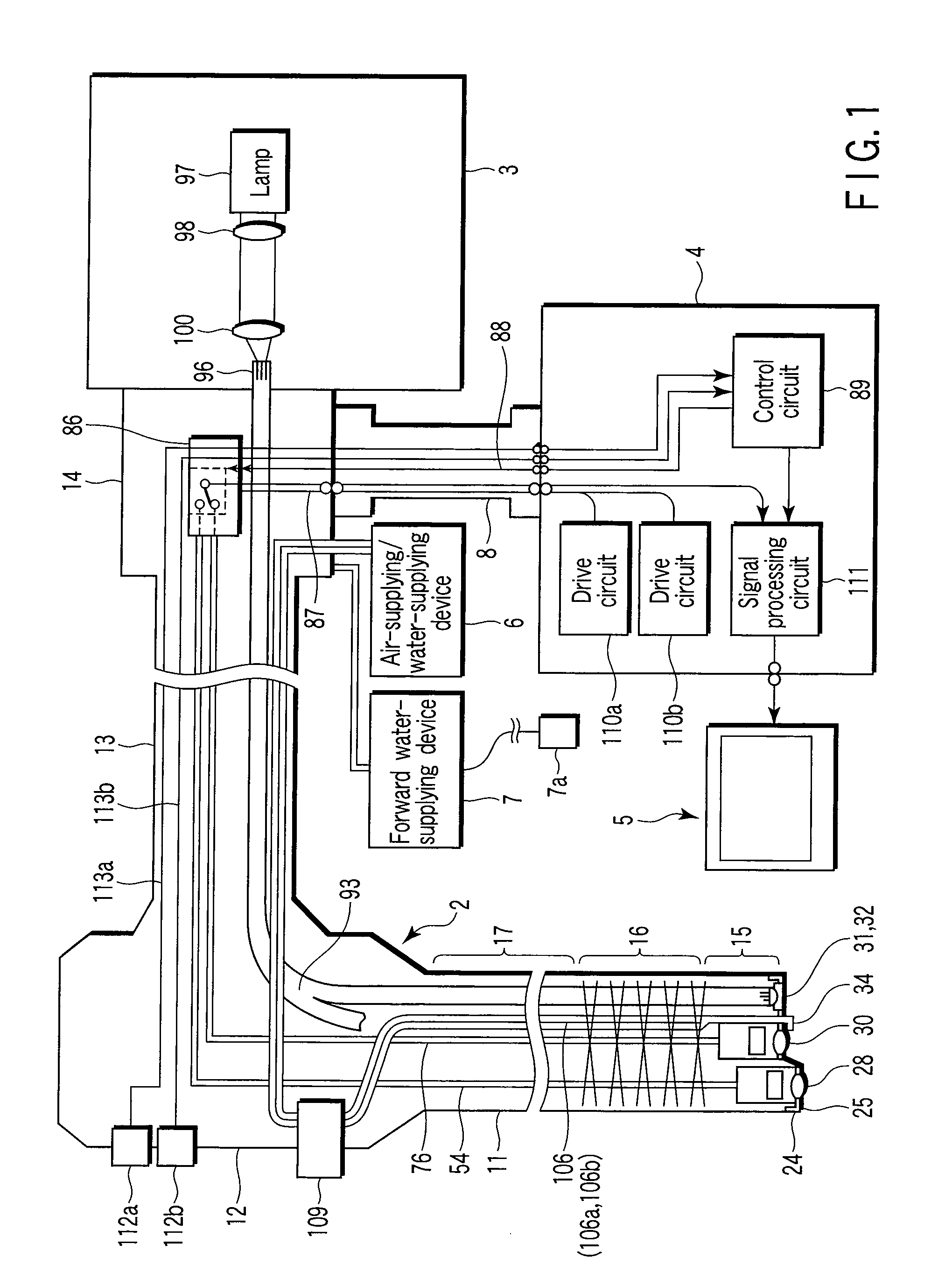 Distal end portion of endoscope