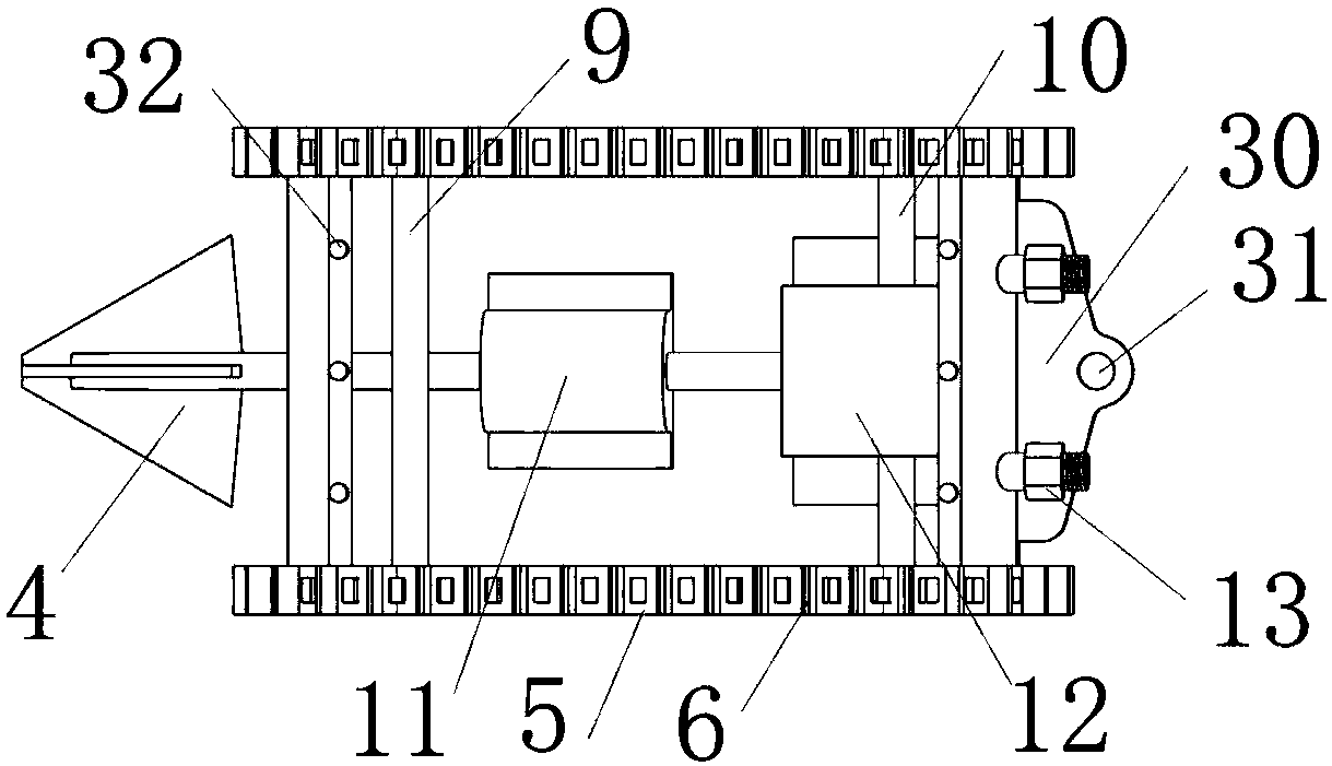 Transverse sewer dredging system and dredging method