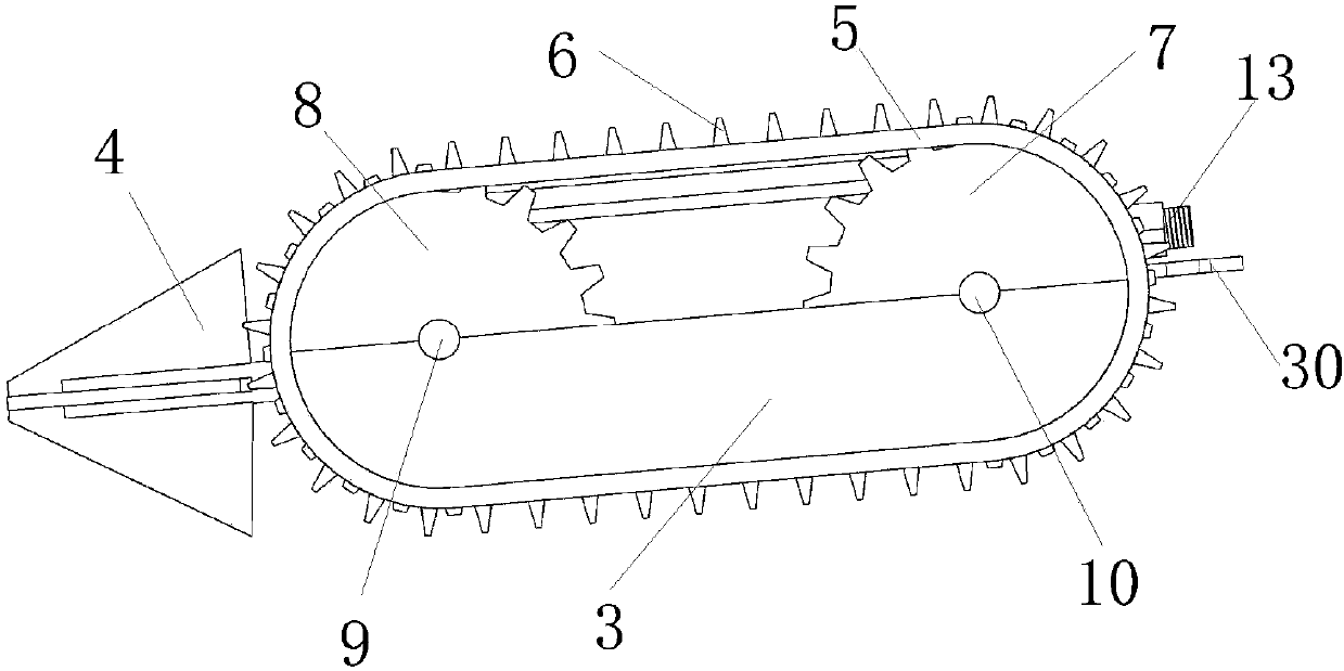 Transverse sewer dredging system and dredging method