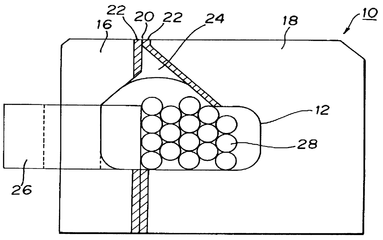 Composite metallic wire and magnetic head using said composite metal wire