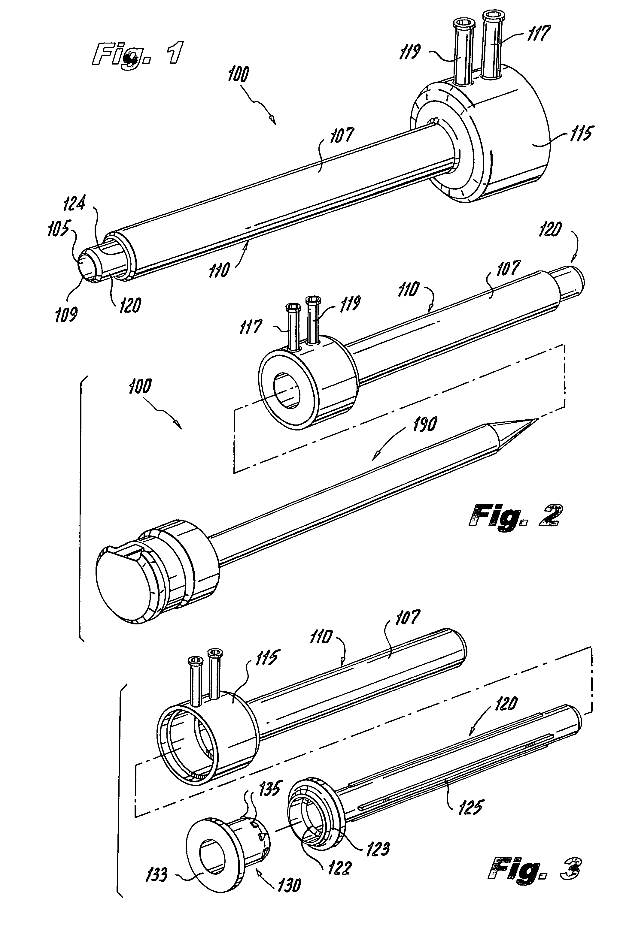 Trocar assembly with pneumatic sealing