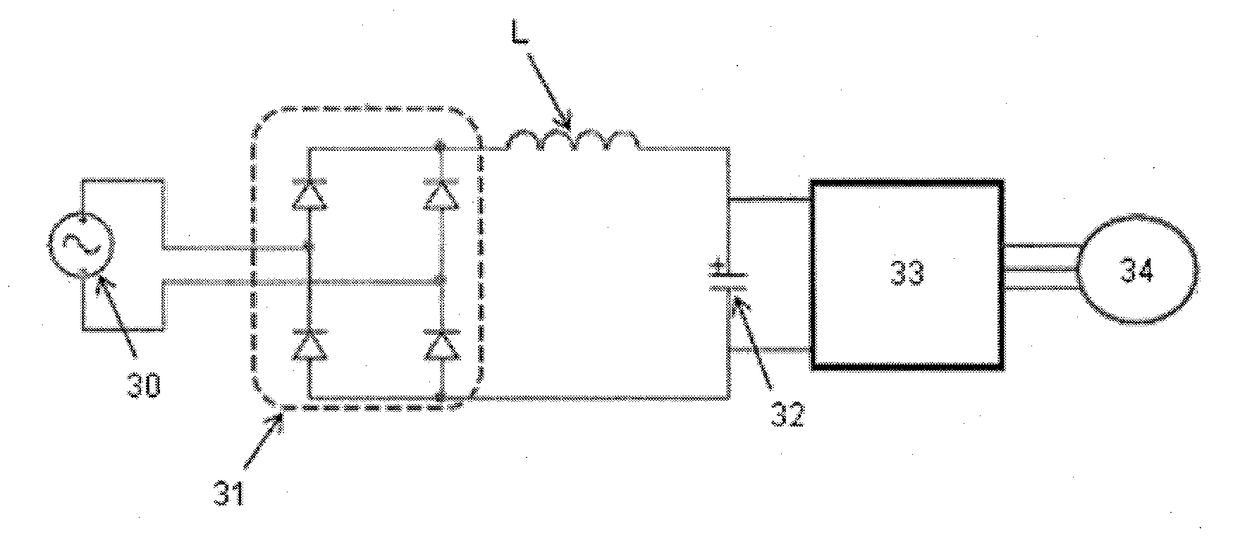 System for Correction of Harmonic Content in Electric Power Circuit, System for Control of Electric Motors, and Refrigeration Compressor