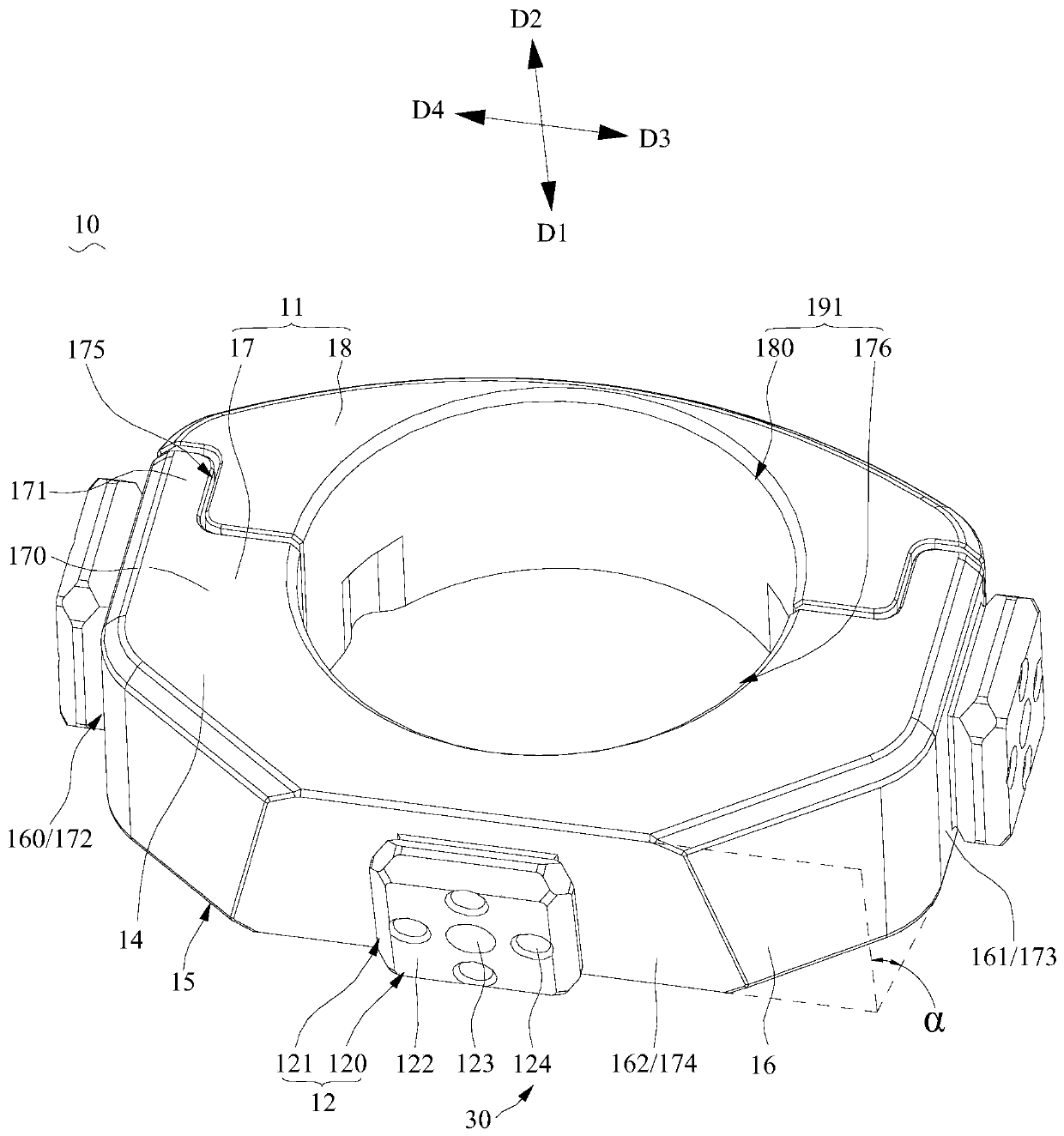 A connecting assembly and a pan/tilt device