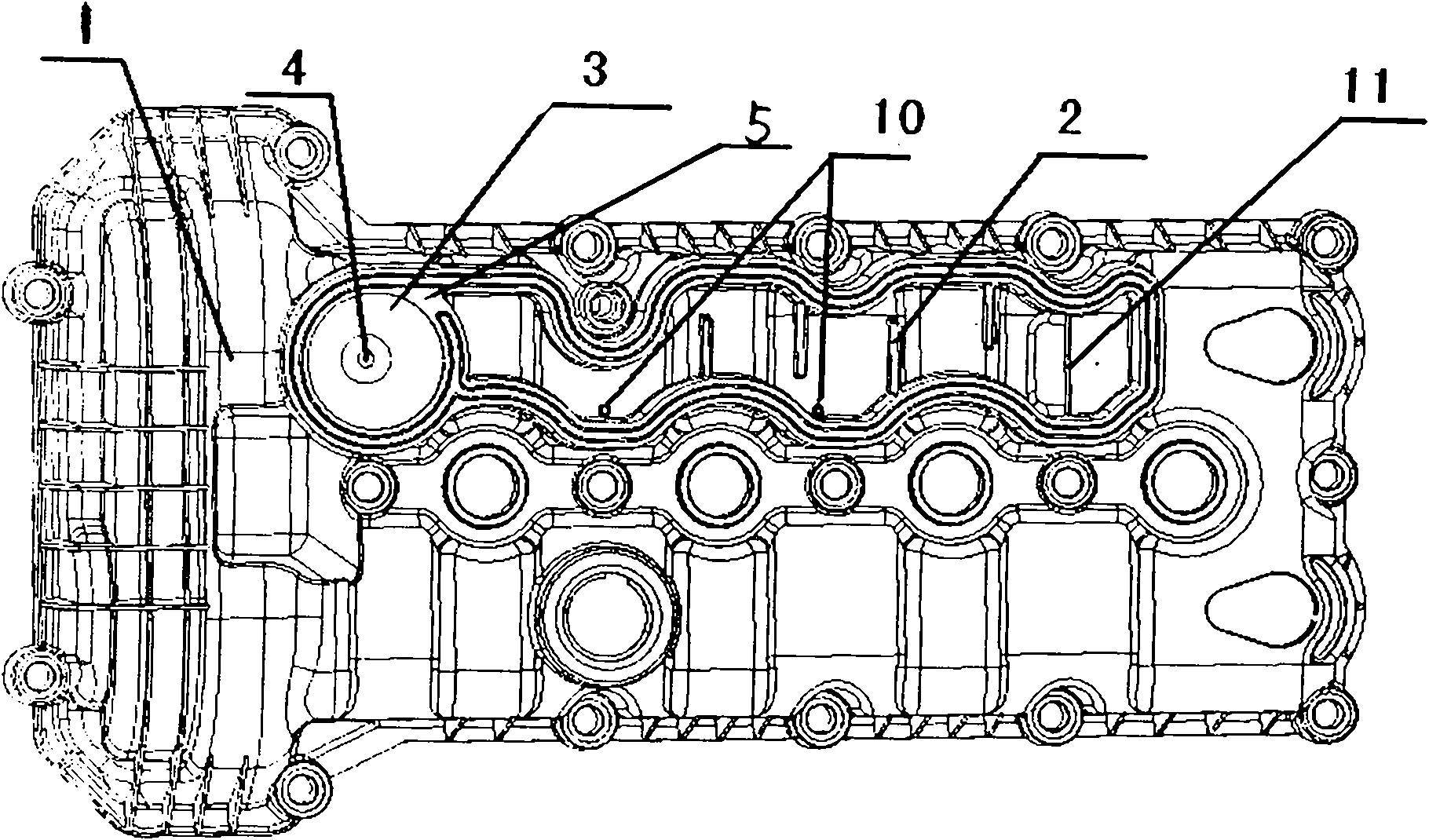 Engine air cylinder cap and crankshaft box ventilation circulation system