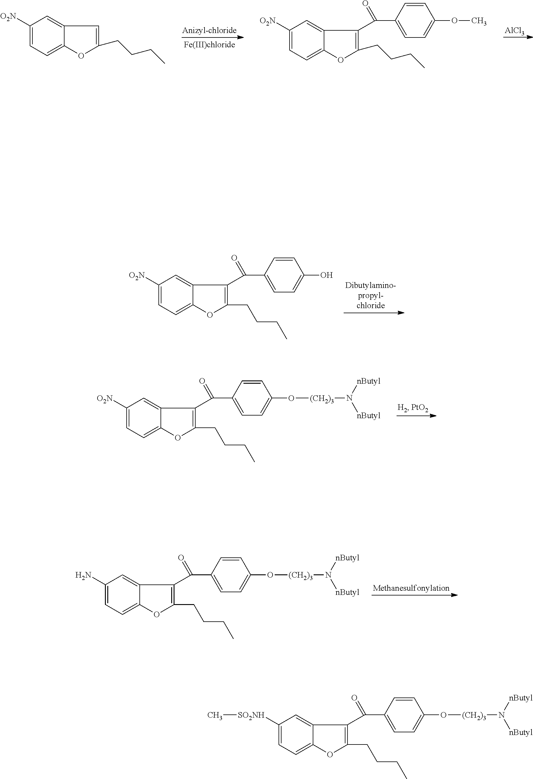 Process for preparation of dronedarone by N-butylation