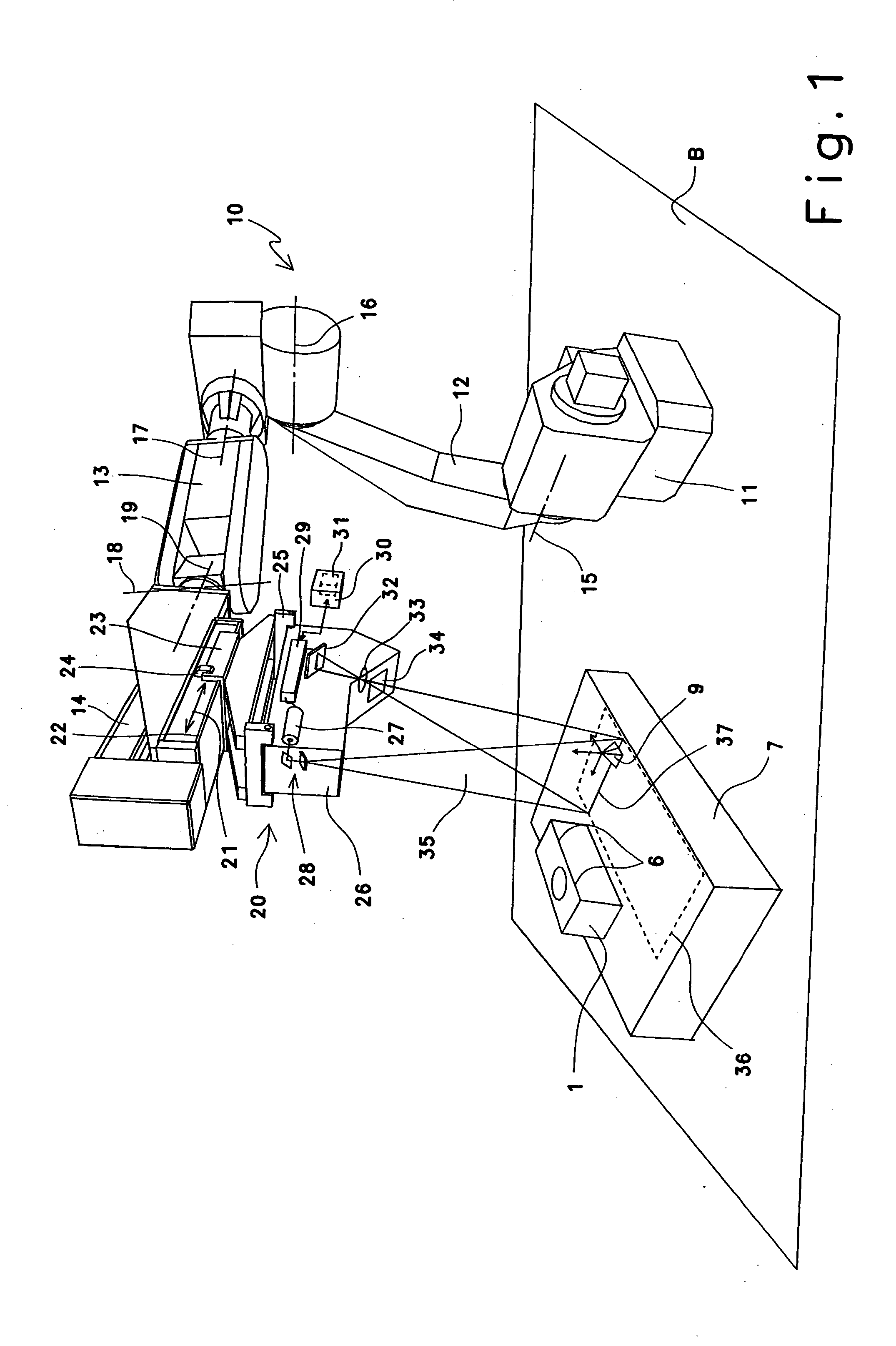 Device and method for measuring components