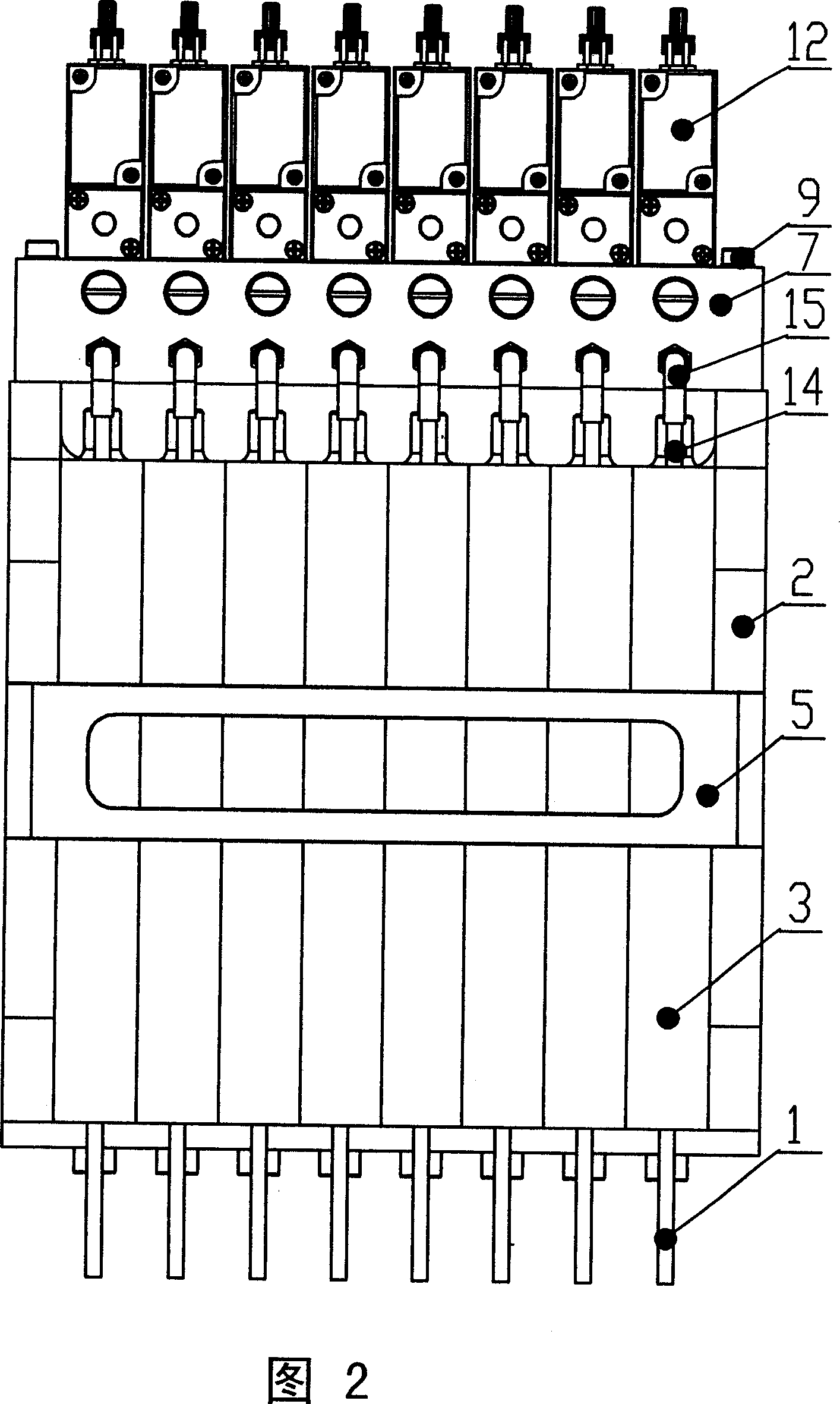 Micro modular pasting header for high speed fully automatic chip machine