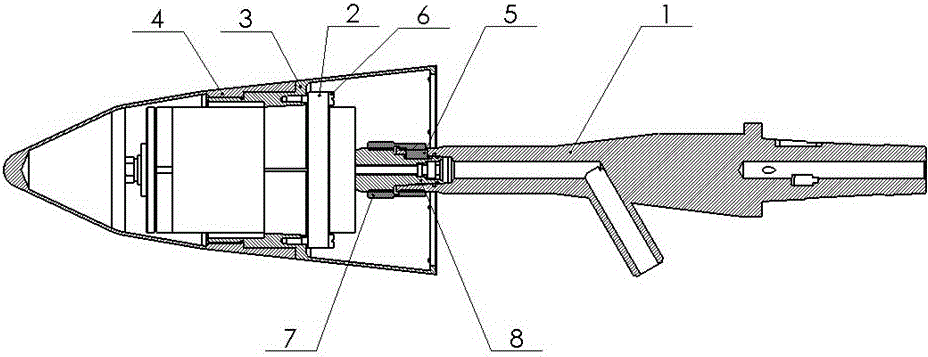 Small asymmetrical reentry body aerodynamic force measuring device supported by air bearing