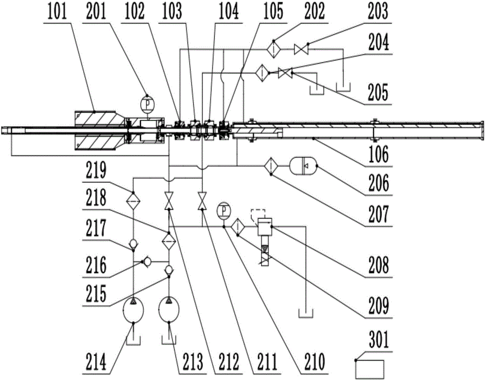 Pressure-regulating and pressure-retaining system for pressure-retained transferring of deep-sea sediments and control method of pressure-regulating and pressure-retaining system