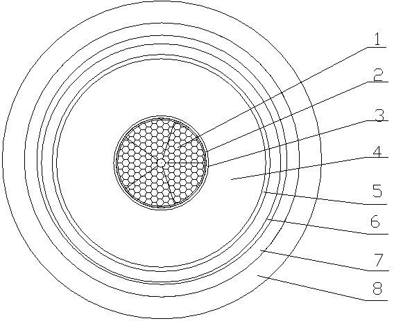 XLPE insulated power cable with split conductor structure