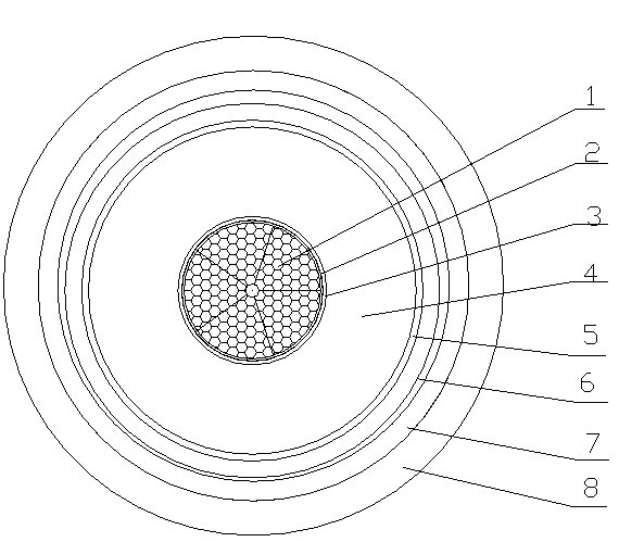 XLPE insulated power cable with split conductor structure