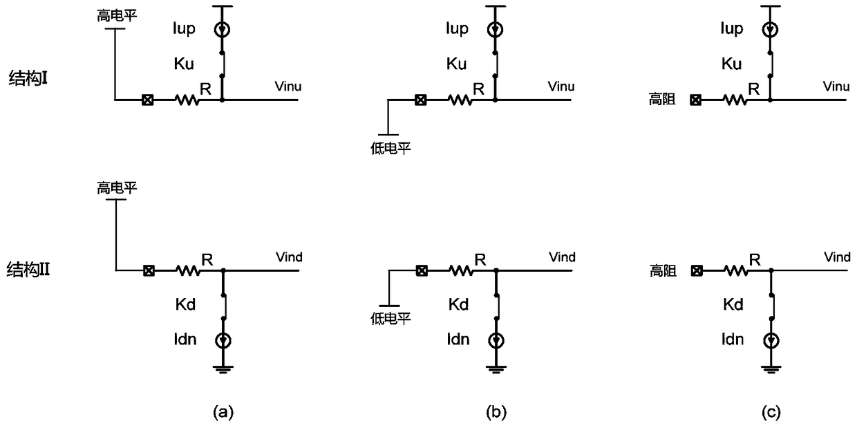 On-chip tri-state signal detection device and detection method thereof