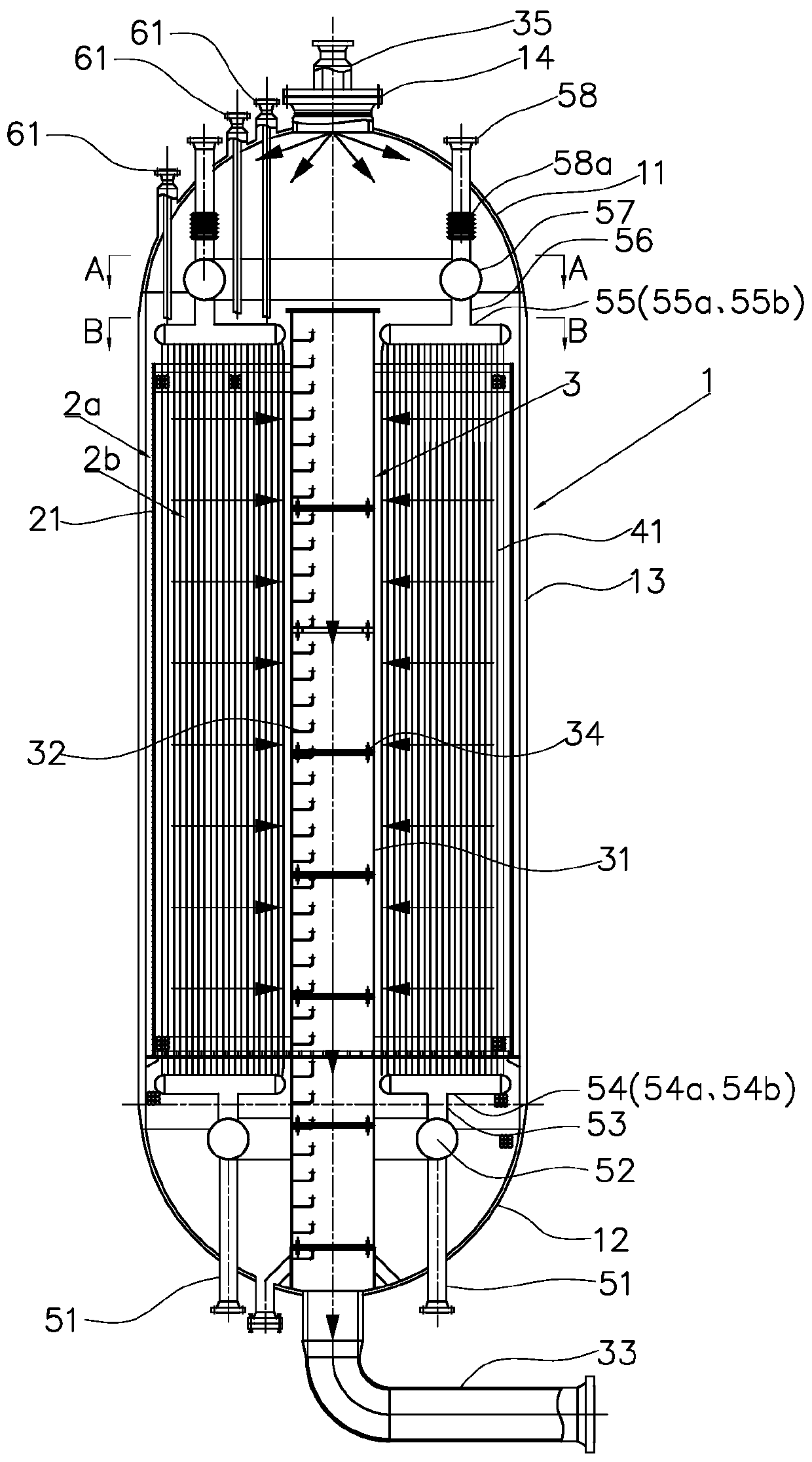 CO isothermal shift process matched with powdered coal gasification and isothermal shift furnace