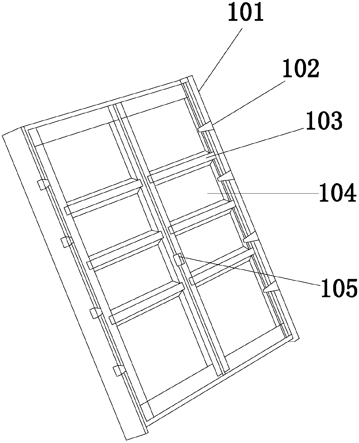 Blind corrugation end gland structure of container